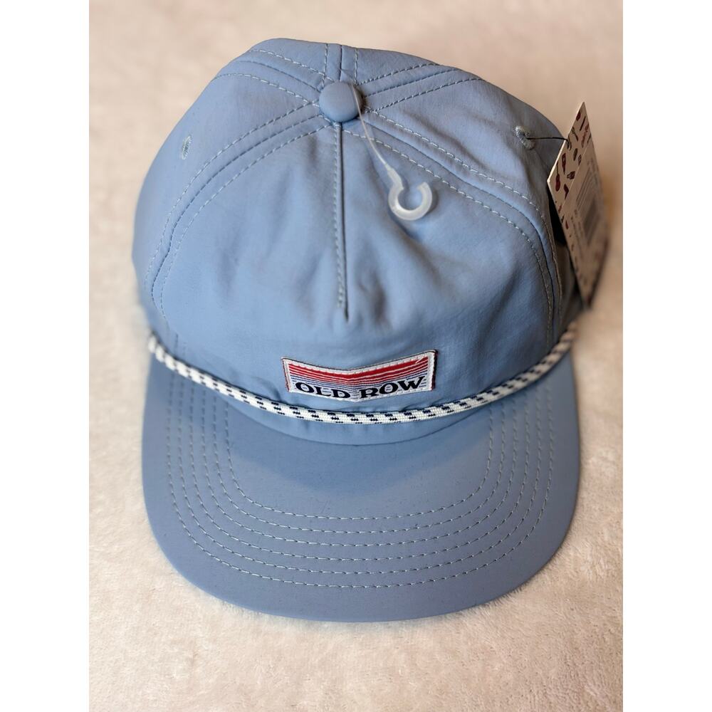 Old Row Lt Blue OSFM Snap Back Nylon Rope Hat NWTs
